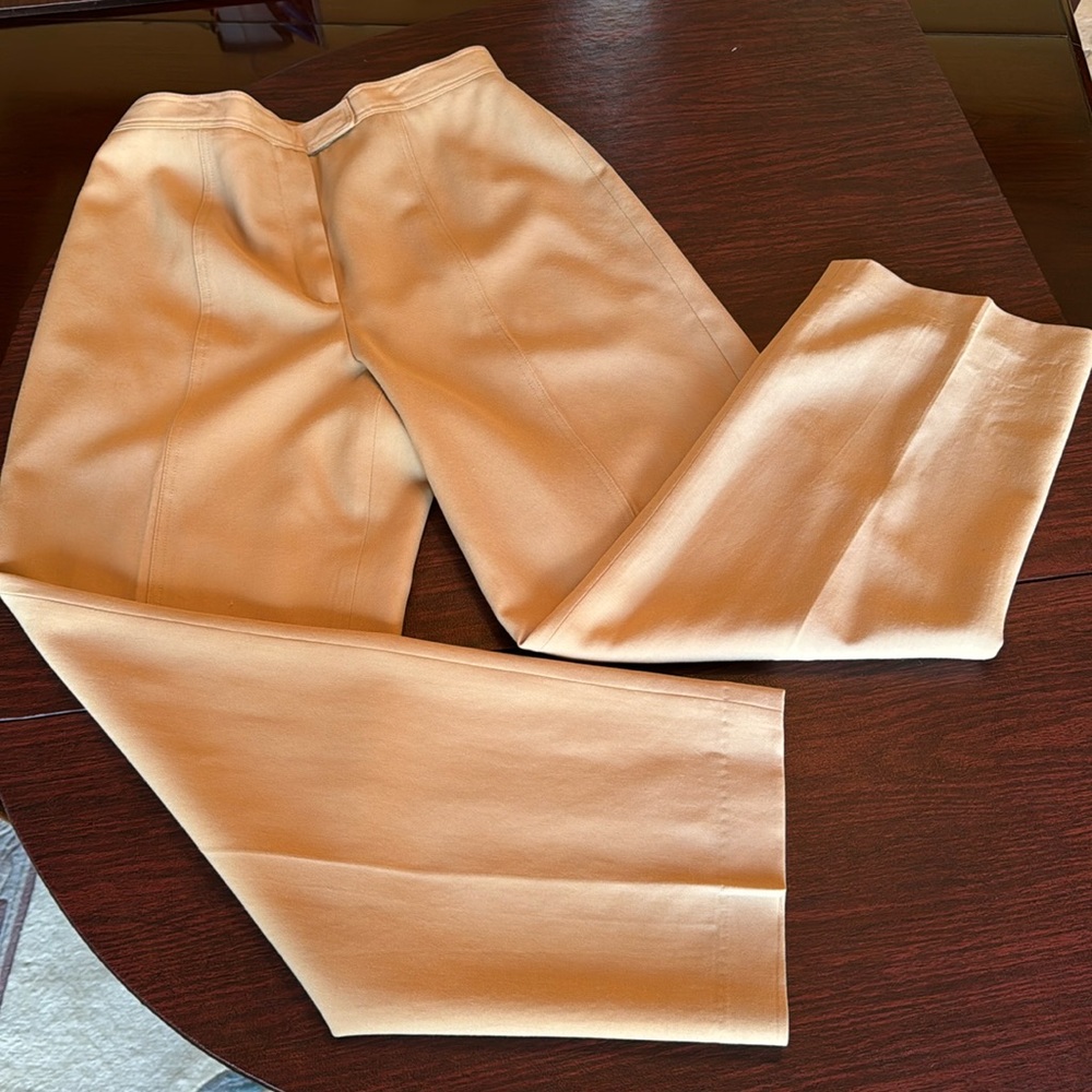 Austin Reed Women's Light Tan Worsted Wool Slacks - Picture 3 of 9